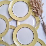 Yellow dinner plates from Moulin des Loups