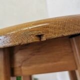 Tabouret de bar vintage en chêne (1 sur 2) : chaise haute industrielle yougoslave des années 1980