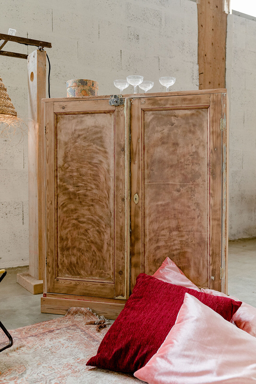 Rough wood farm tub