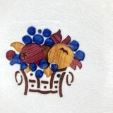 Earthenware dish decorated with Villeroy and Boch fruits