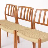6 Niels Otto Møller Model 83 Chairs – Danish Teak Dining Chairs, 1970s