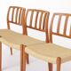 6 chaises Niels Otto Møller modèle 83 – Chaises de salle à manger danoises en teck, années 1970