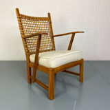 Vintage wicker armchair 1930s