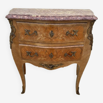Louis XV style chest of drawers in rosewood