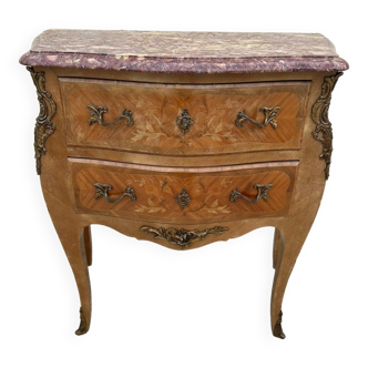 Louis XV style chest of drawers in rosewood