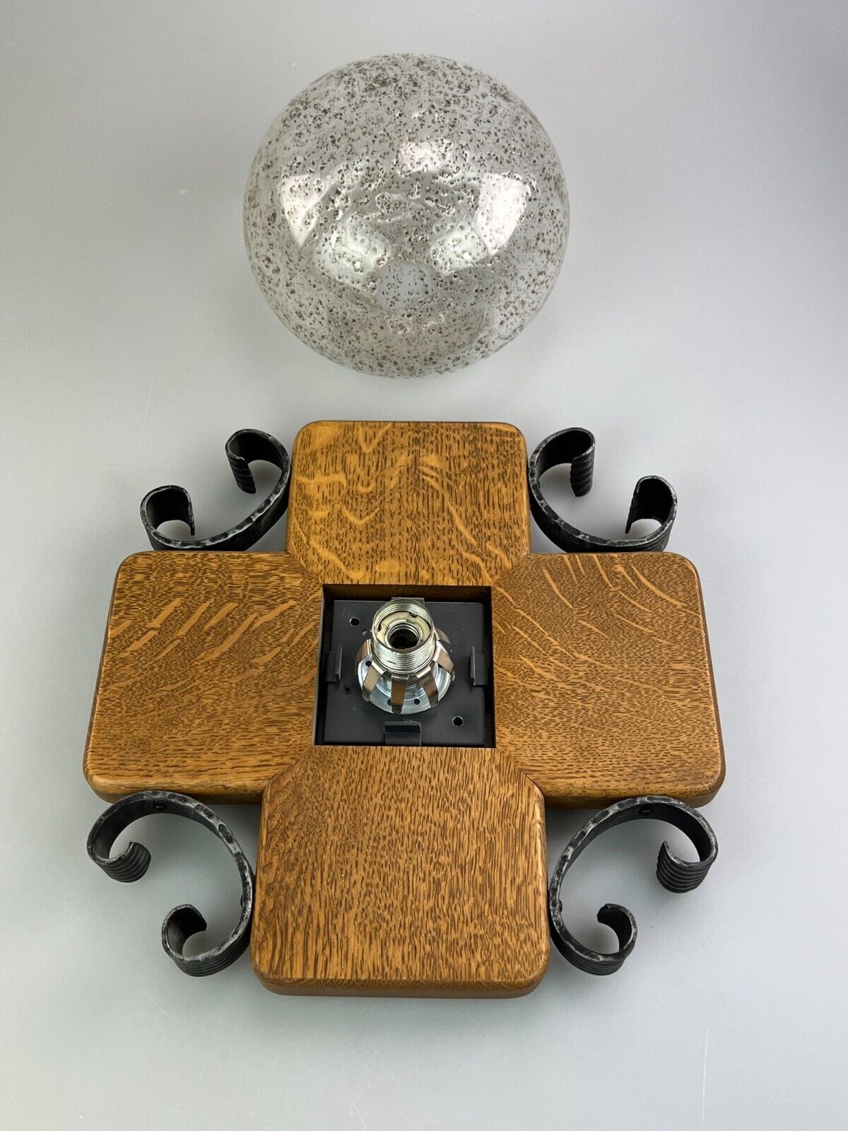 60s 70s wall lamp wall light glass Brutalist Kaiser Leuchten Germany