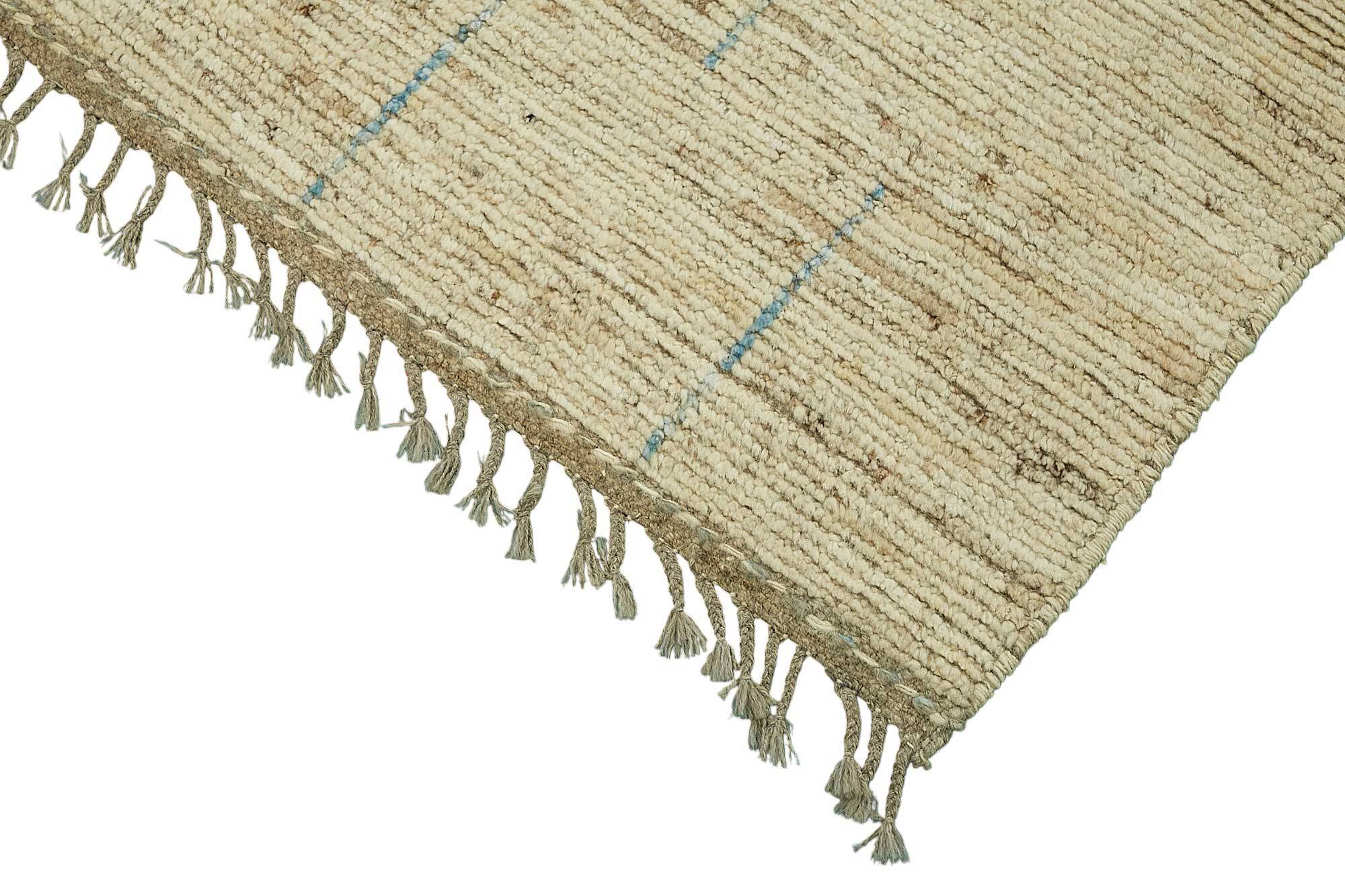 Handwoven Tribal One of a Kind 257 cm x 295 cm Beige Wool Carpet