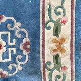 Paire de tapis anciens chinois laine fait main 70x147 cm