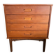 Chest of drawers teak storage furniture and Scandinavian teak veneer 60s