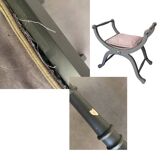 Ensemble canape et fauteuils anciens - restauration tissu Pierre Frey