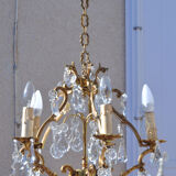 Bronze cage chandelier with grapevines