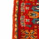 Vintage red Berber rug with multicoloured patterns - 145 x 300 cm