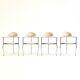 Set of yellow Marilyn Stiletto dining chairs Arrben Italy