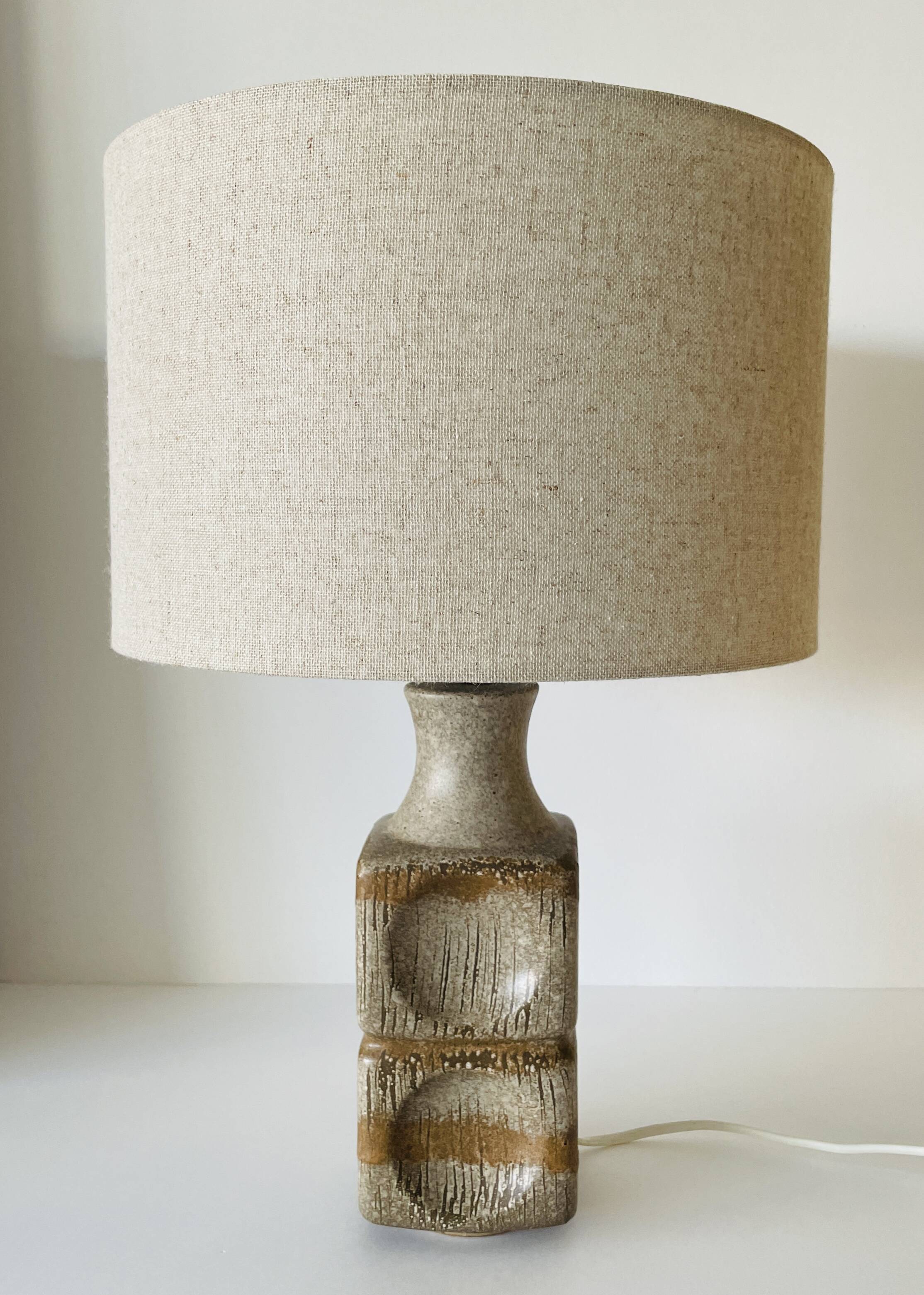 Danish glazed ceramic lamp, 1960