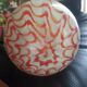 Large opaline glass vase, blown Italian, attributed to the production of Opal.