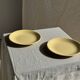 Set of 2 large yellow plates without brand D25.5