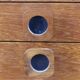 Vintage modernist oak bedside table 1960