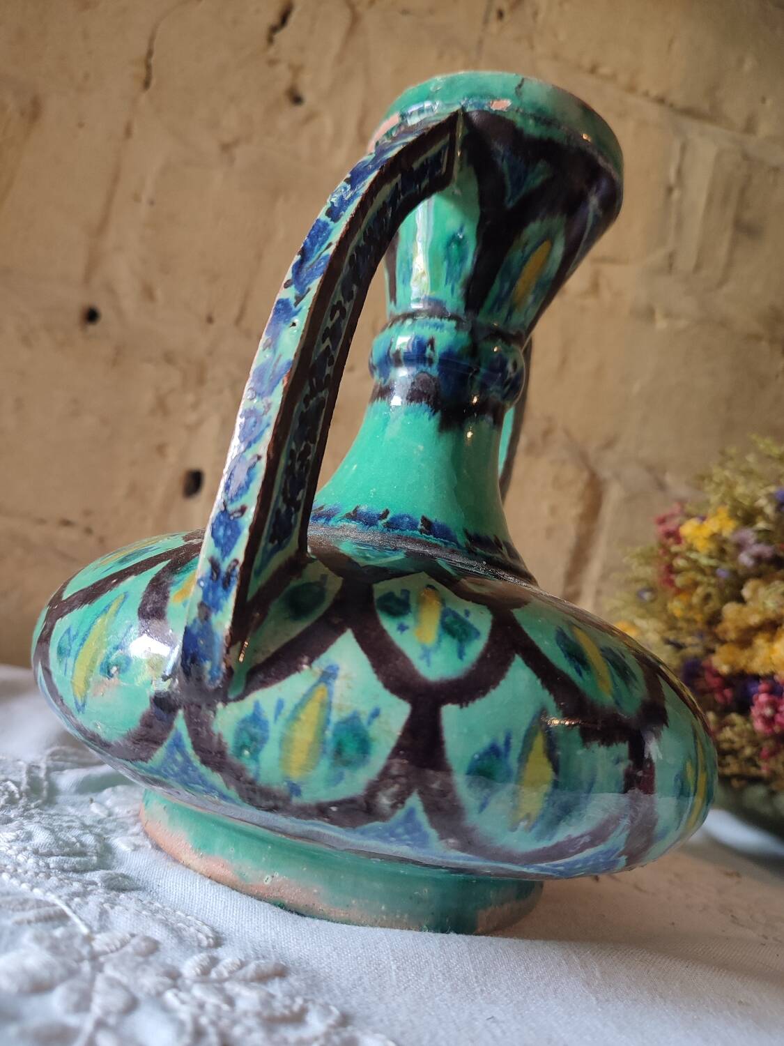 Vase with traditional ceramic handles North Africa