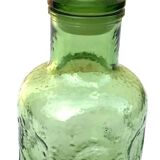 1970s Bubble glass and coloured orangeade jug