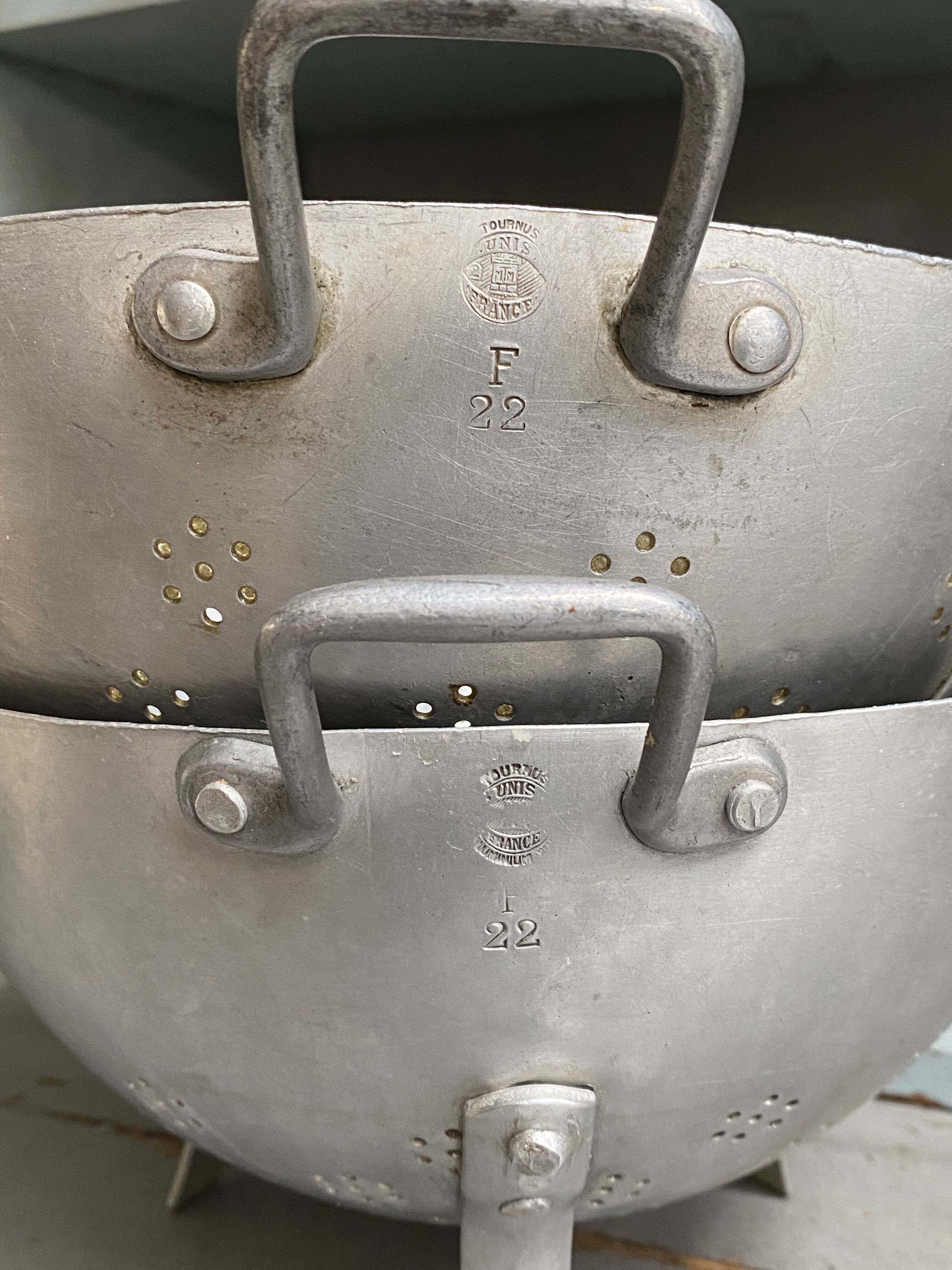 Vintage aluminum strainer