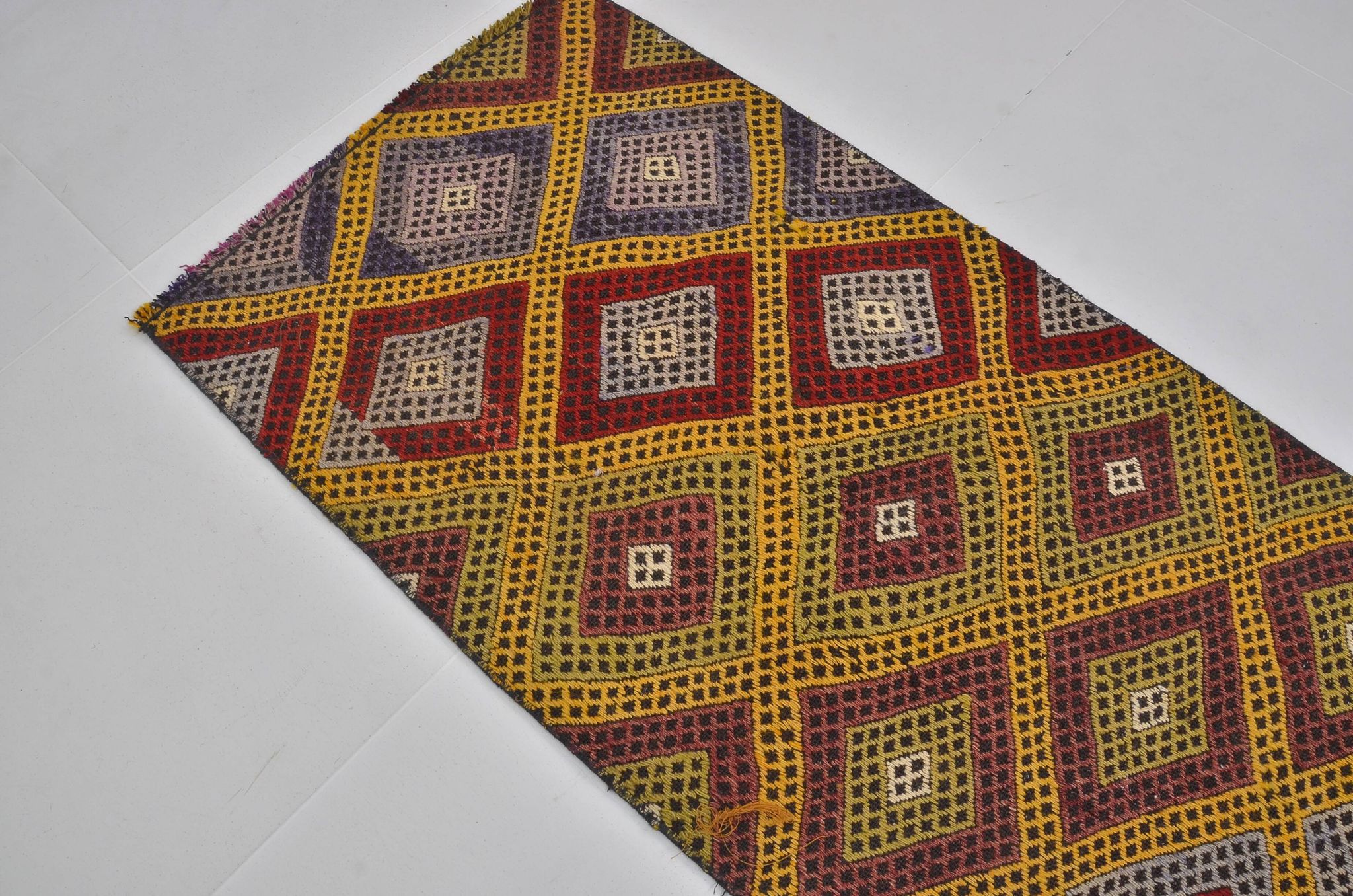 Oushak Geometric Vintage Small Rug sku 3850