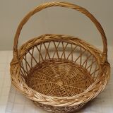 Varnished wicker basket