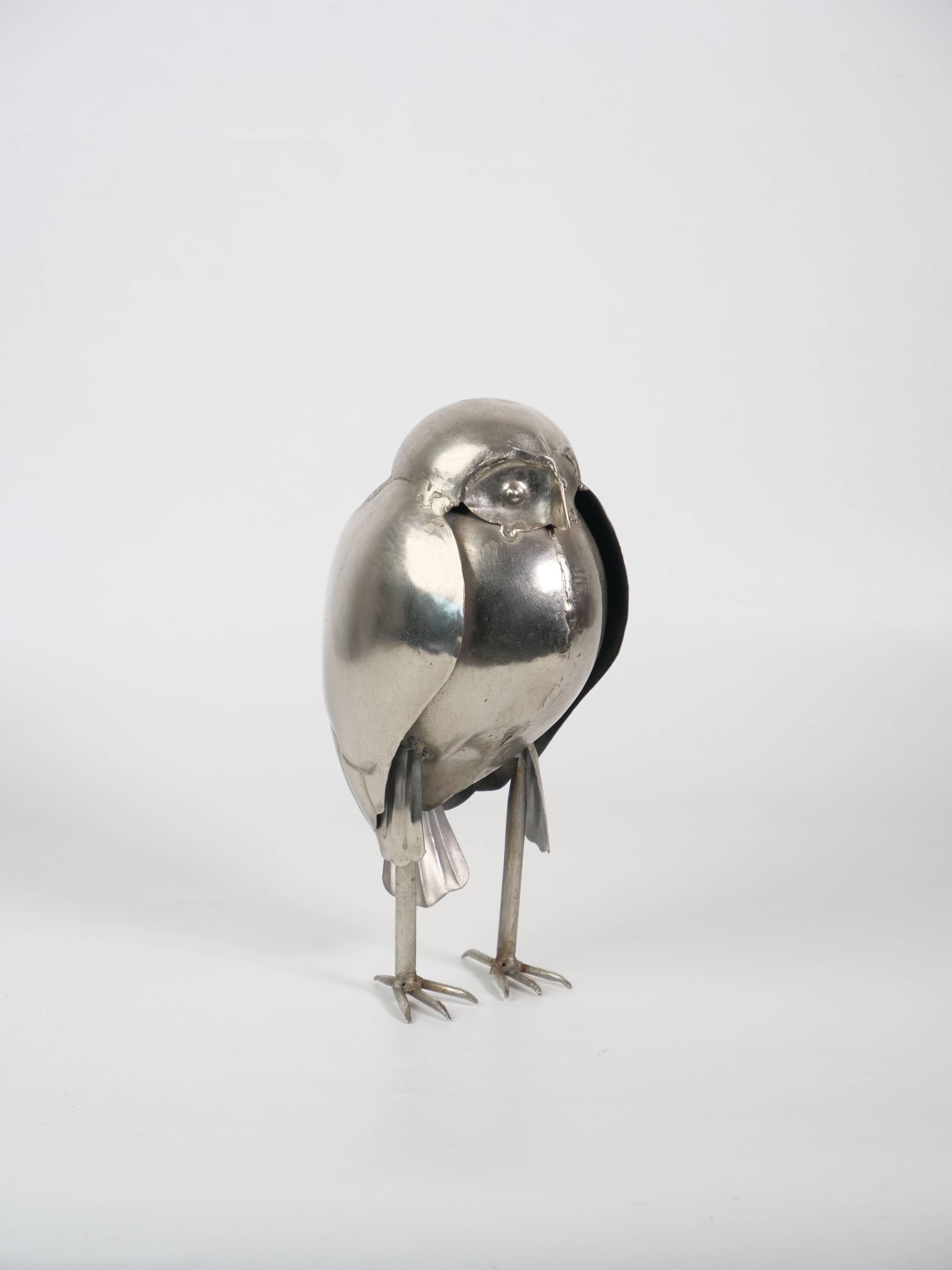 Brutalist sculpture decorative owl folk art
