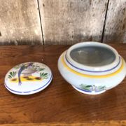 Old quimper henriot ceramic jewelry box decor vintage flowers