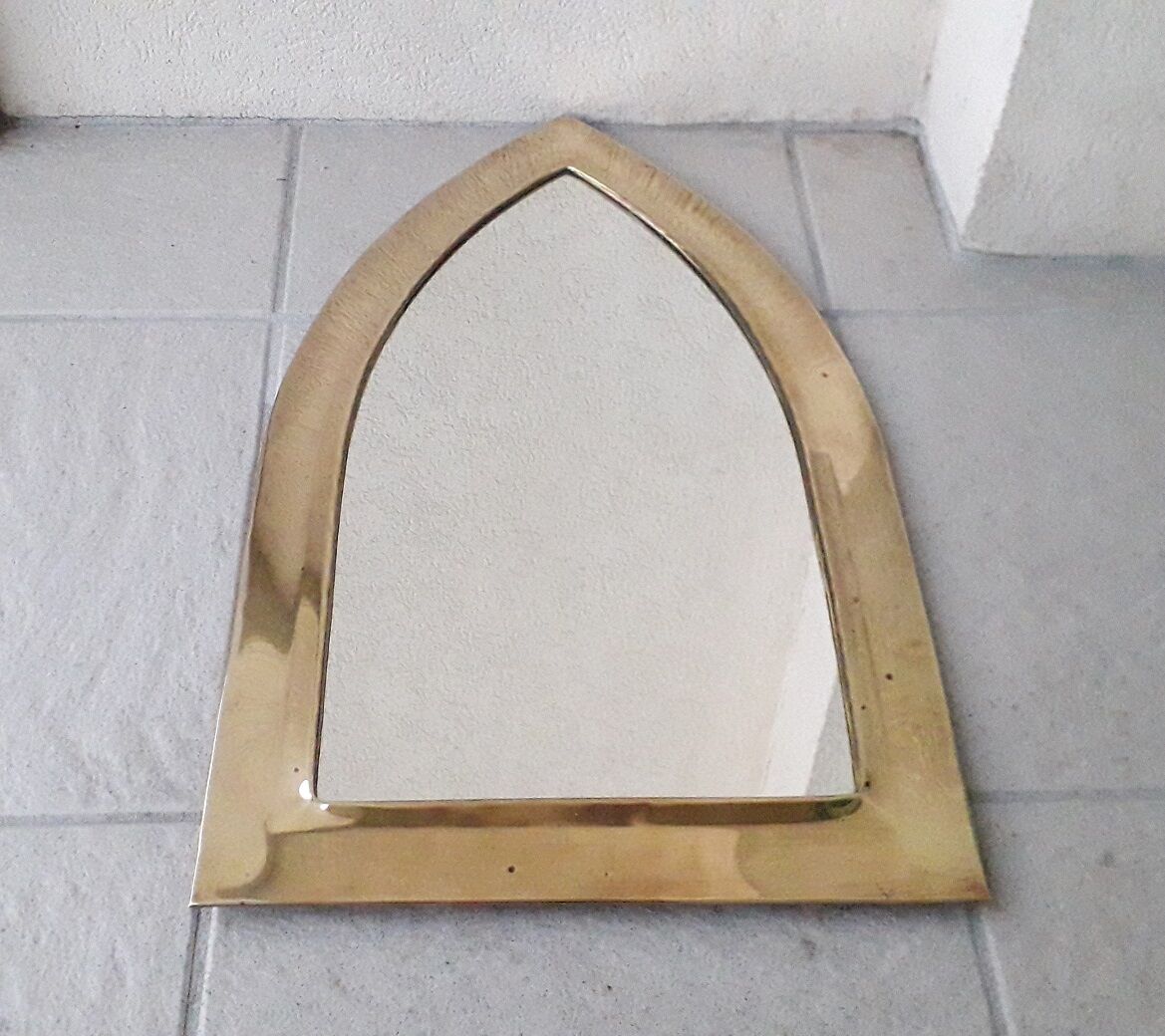 Brass mirror 52 x 31 cm