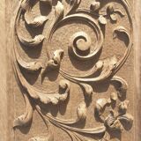 Pair of pediment / bas relief / carved wooden plaque