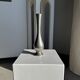 Vintage silver-plated floor vase