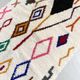 Moroccan berber carpet azilal ecru with multicolored patterns 180x101cm