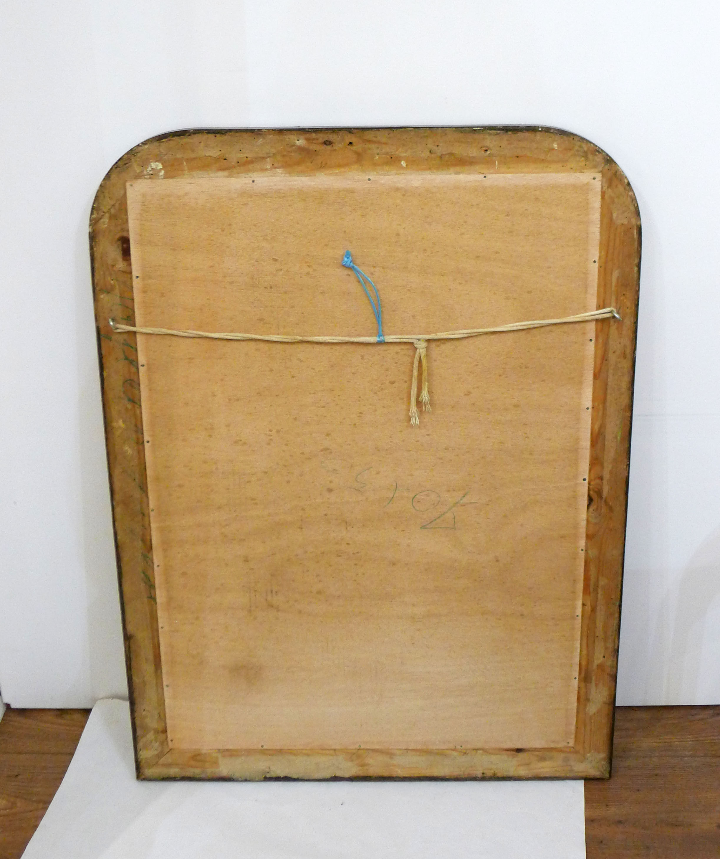 Large gold mirror and wood scale style 80x60