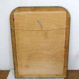 Large gold mirror and wood scale style 80x60