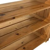 Vintage Wall shelf rack Pine wood 70s minimalist design