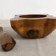 Mortar and its vintage olive wood pestle