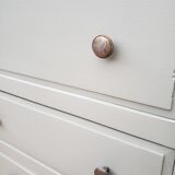 Commode asymétrique vintage vert lichen