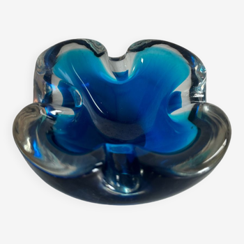 Murano Sommerso blue ashtray 60'