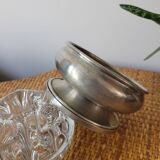 Reims glass flower vase with tin support