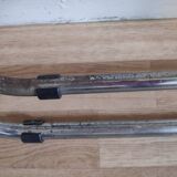 Plexi folding chairs smoked brown and chrome metal structure