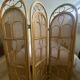 Vintage Italian rattan and bamboo room divider