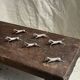 Set of 6 silver-plated horse knife rests L8 H2
