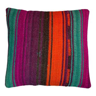 Housse de coussin en kilim turc vintage 40x40cm