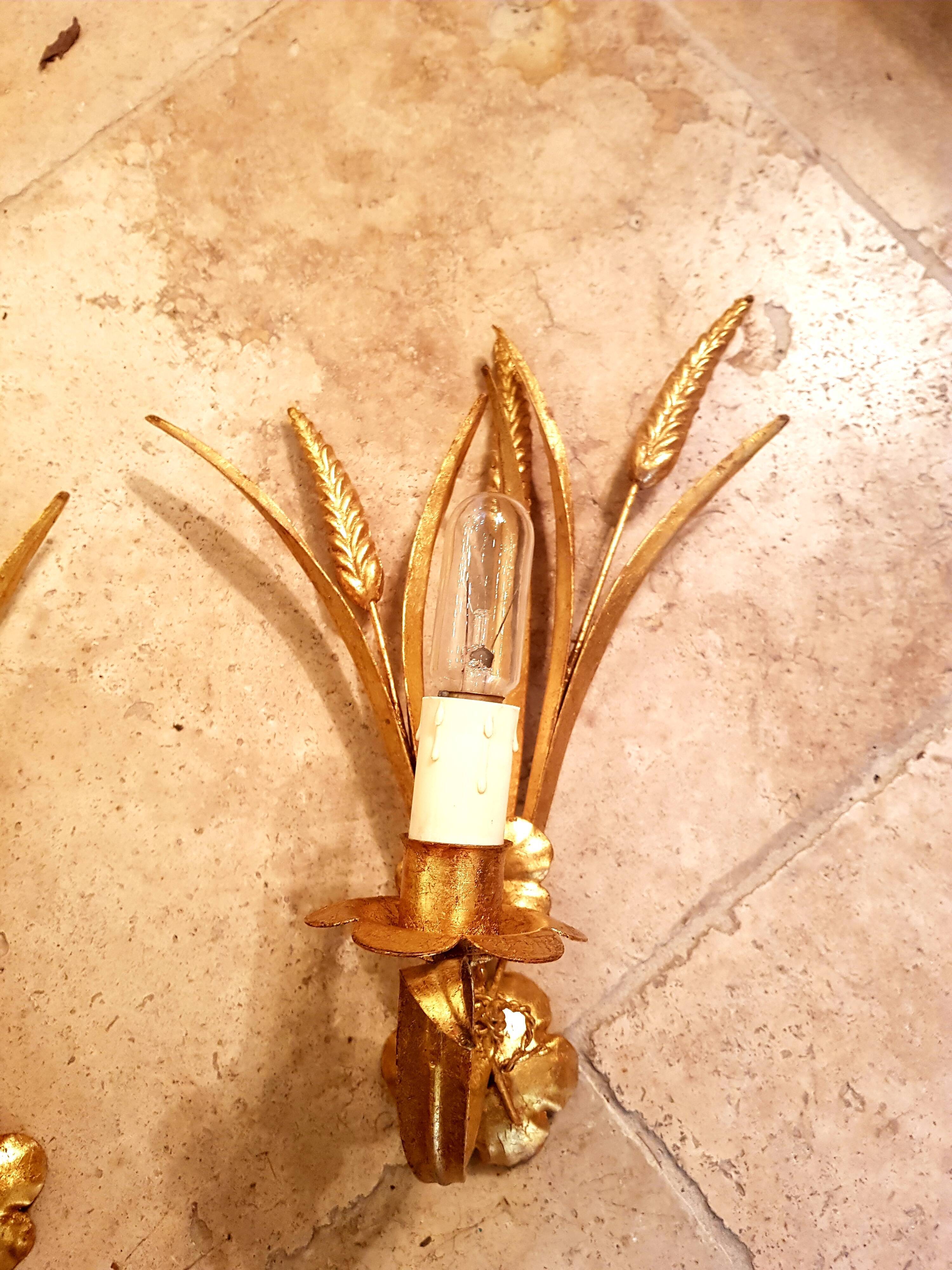 Pair of wall sconces, 70s