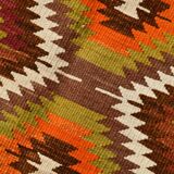 6x9 Orange Green Tribal Vintage Kilim Rug, 177x290Cm
