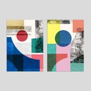2 impressions d'art géométriques format A2
