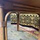Garden furniture in rattan table and 4 armchairs