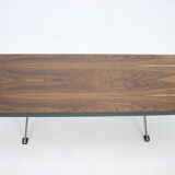 1970s Restored Walnut Coffee table ,Czechoslovakia