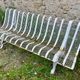 Public bench, street furniture, wrought iron garden bench