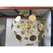 Handmade Hammered Sputnik Chandelier in Gold